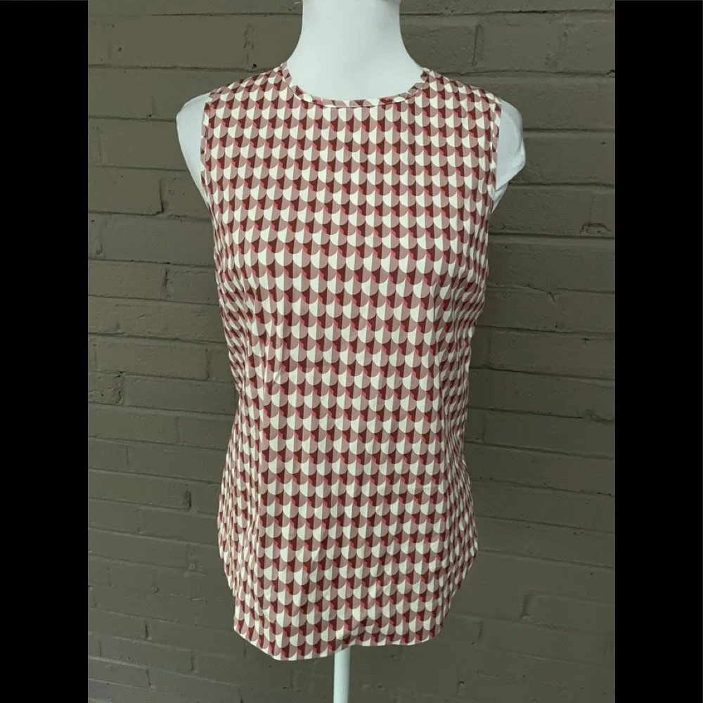 J, Crew NWT Modern Print Sleeveless Top  0